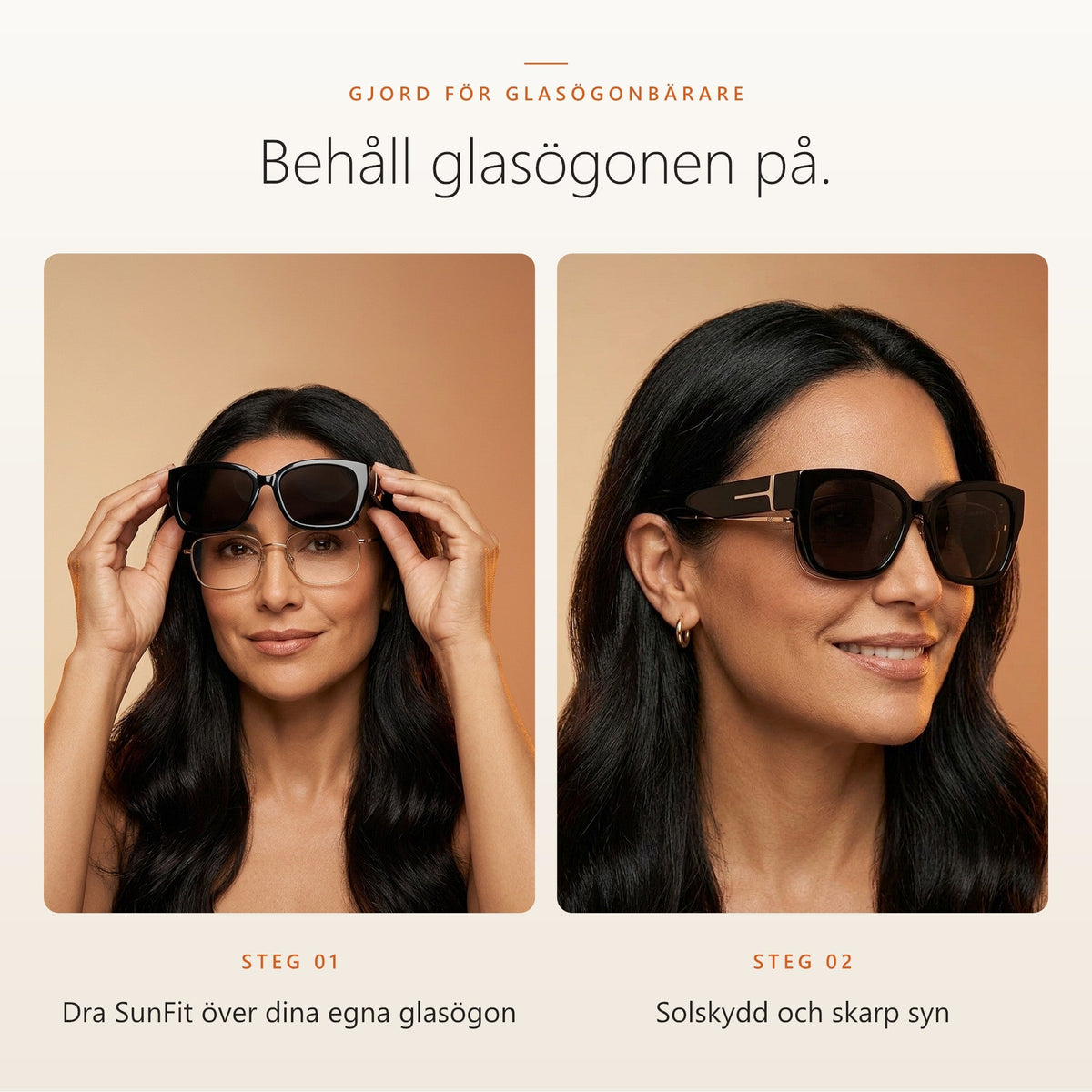 Behåll glasögonen på: SunFit dras över dina egna glasögon