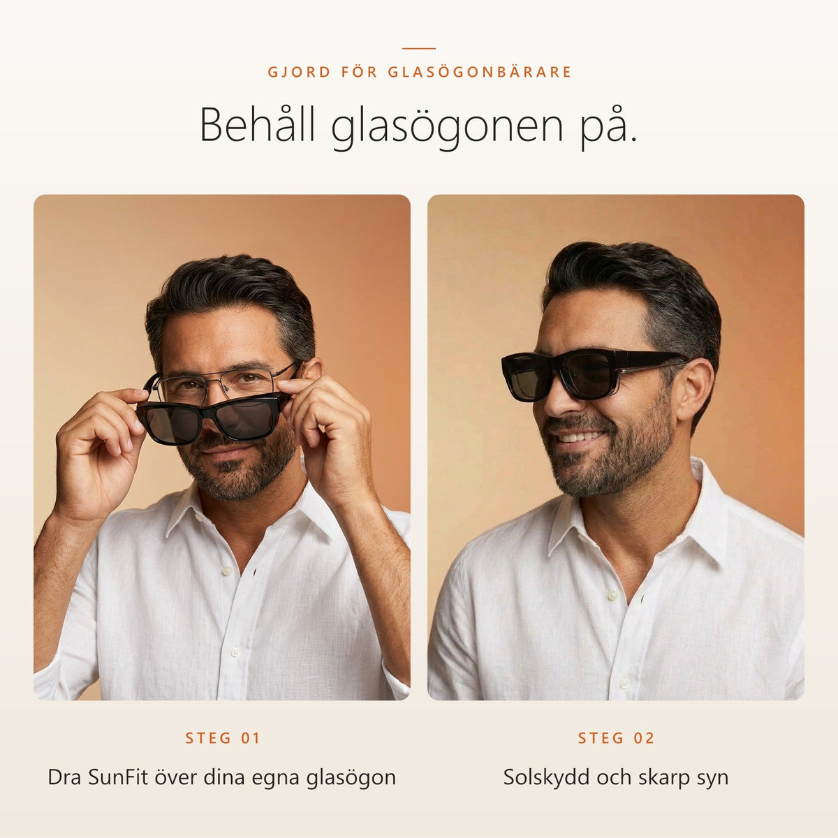 Behåll glasögonen på: SunFit dras över dina egna glasögon
